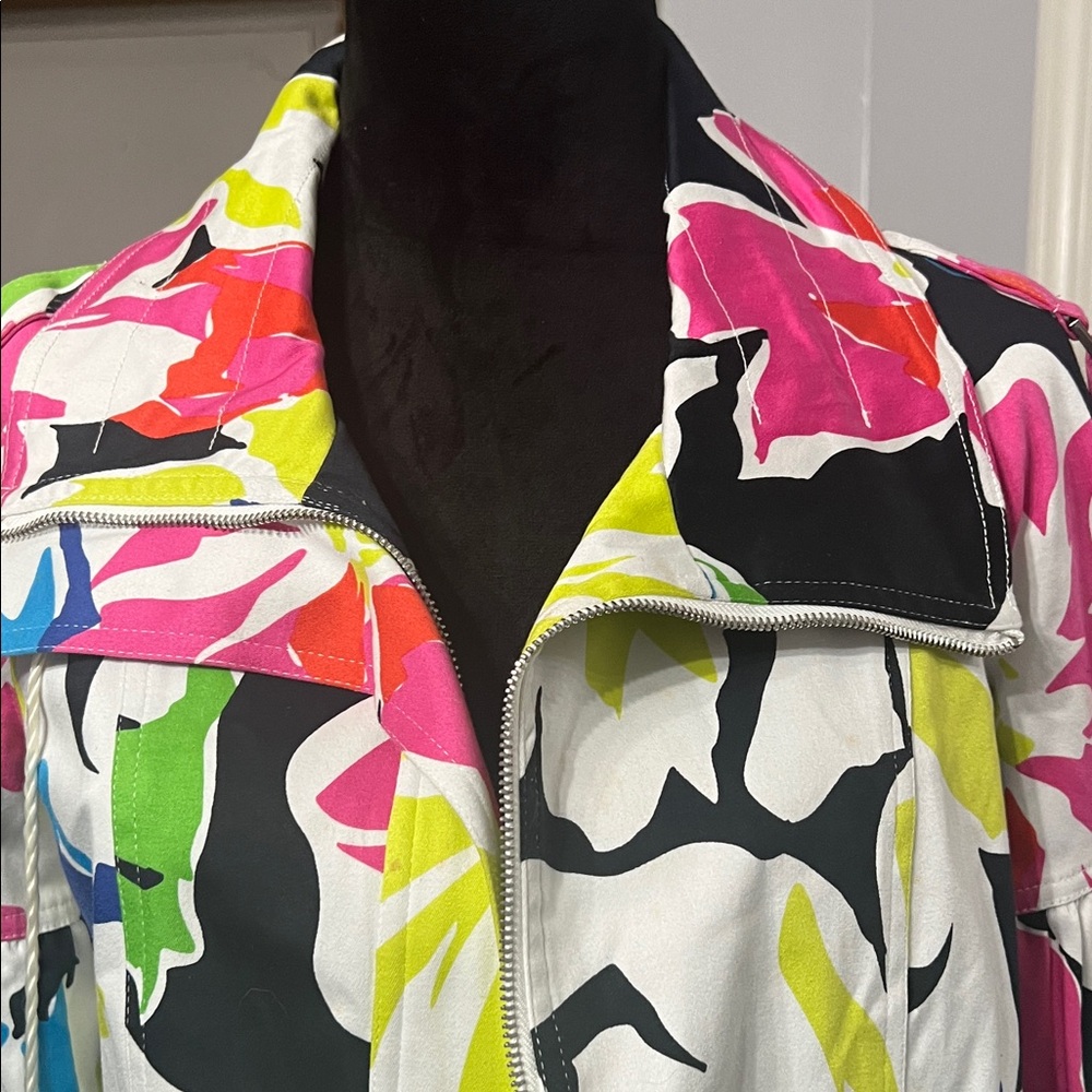 Cache Multicolor Floral Teddy Jacket - image 2